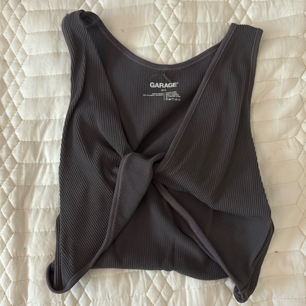 Garage twist crop top